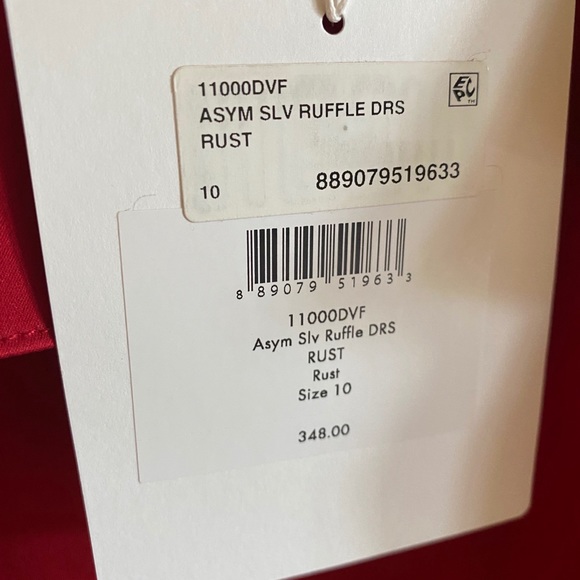 NWT Diane Von Furstenberg Asymmetrical Ruffle Dress - NWT - Picture 6 of 7